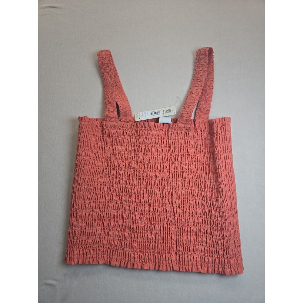 Ariat Women's Darla Smocked Sleeveless Tank Top Peach Tone 10060384 Size L